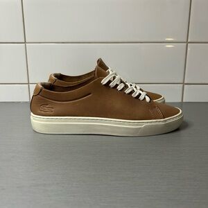 Lacoste L12.12 Men's Brown Leather Unlined Sneakers